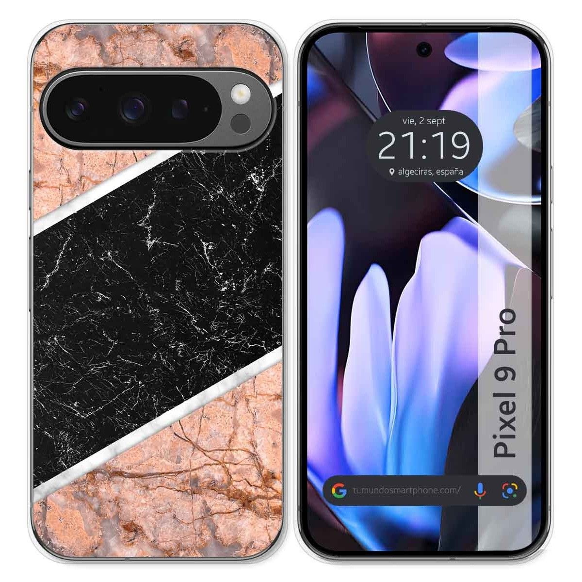 Funda Silicona para Google Pixel 9 Pro 5G diseño Mármol 07 Dibujos
