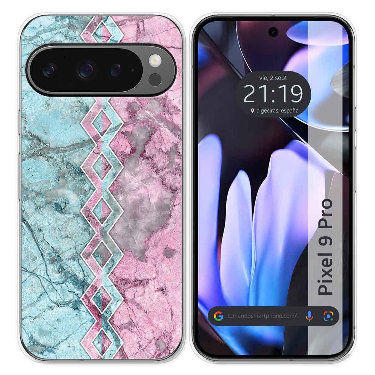 Funda Silicona para Google Pixel 9 Pro 5G diseño Mármol 08 Dibujos