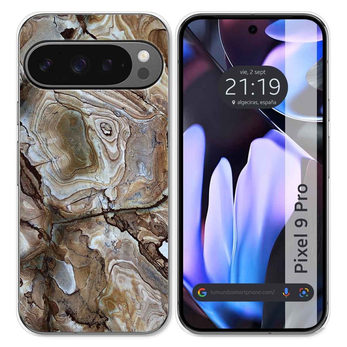 Funda Silicona para Google Pixel 9 Pro 5G diseño Mármol 14 Dibujos