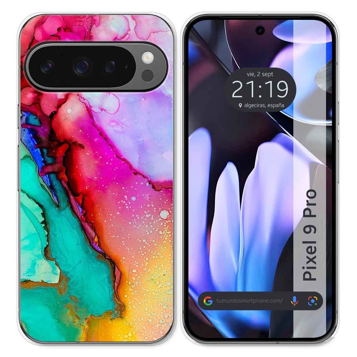Funda Silicona para Google Pixel 9 Pro 5G diseño Mármol 15 Dibujos