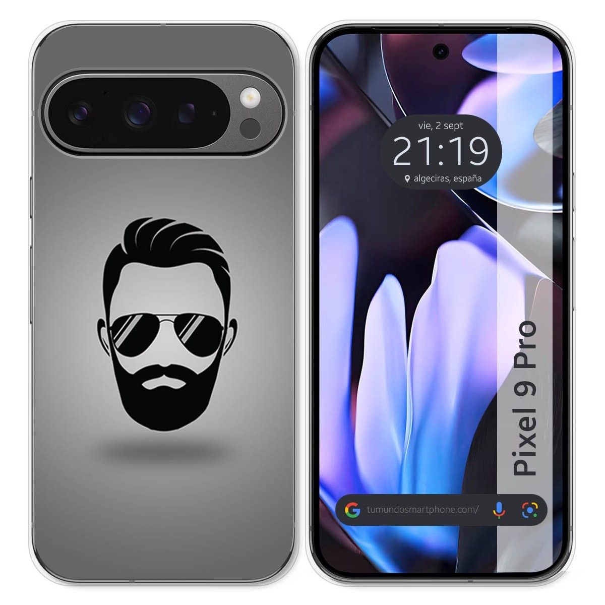 Funda Silicona para Google Pixel 9 Pro 5G diseño Barba Dibujos