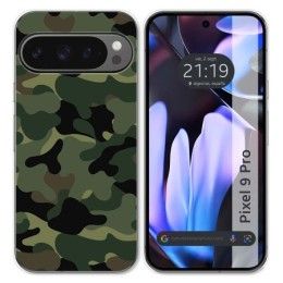 Funda Silicona para Google Pixel 9 Pro 5G diseño Camuflaje Dibujos