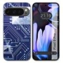 Funda Silicona para Google Pixel 9 Pro 5G diseño Circuito Dibujos