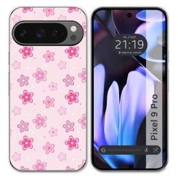 Funda Silicona para Google Pixel 9 Pro 5G diseño Flores Dibujos