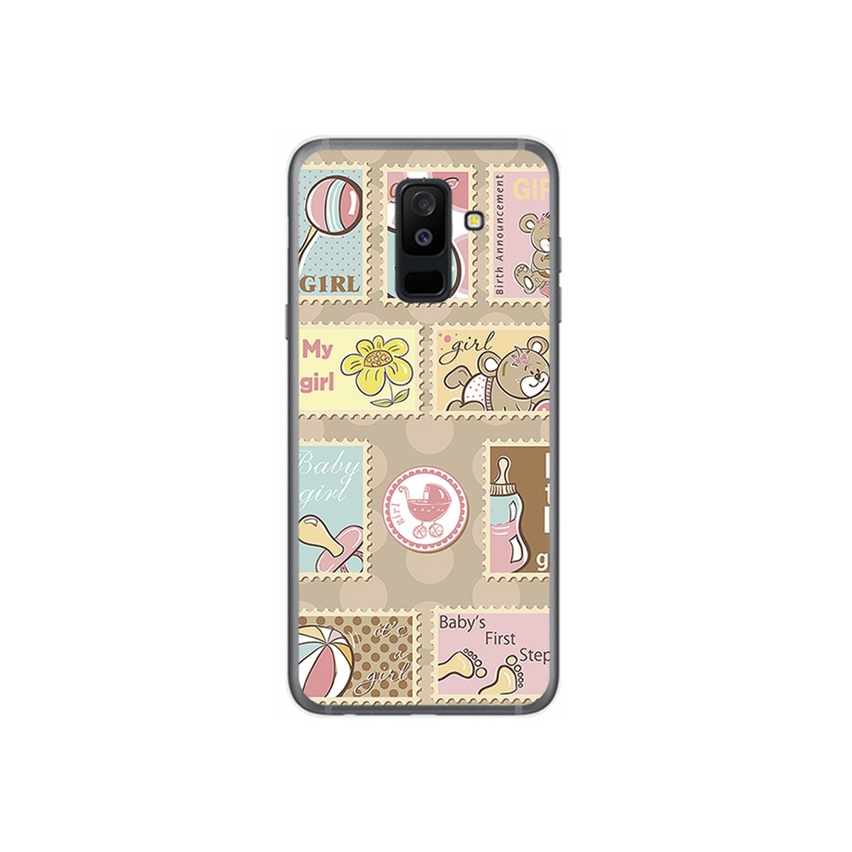 Funda Gel Tpu para Samsung Galaxy A6 Plus (2018) Diseño Sellos Dibujos
