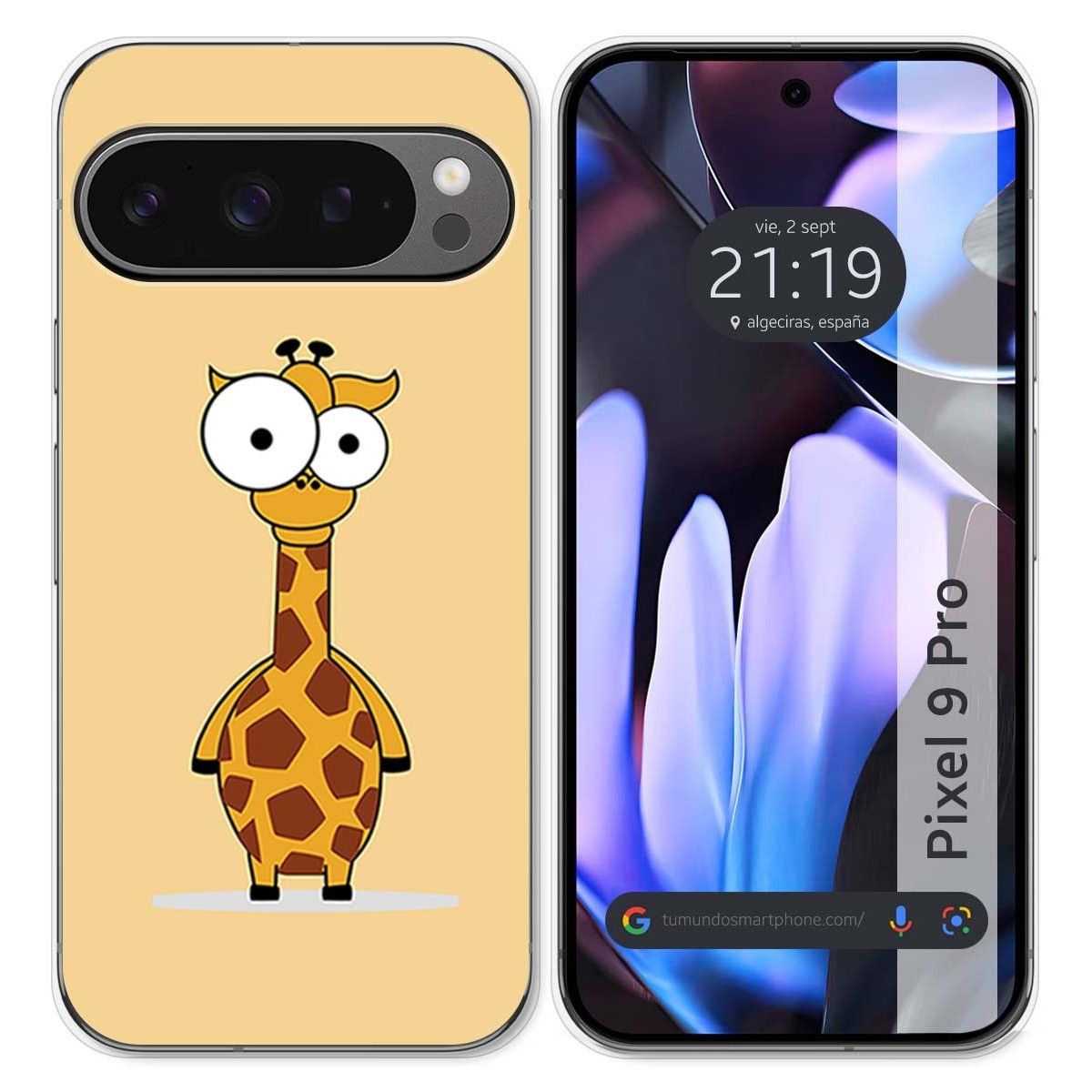 Funda Silicona para Google Pixel 9 Pro 5G diseño Jirafa Dibujos
