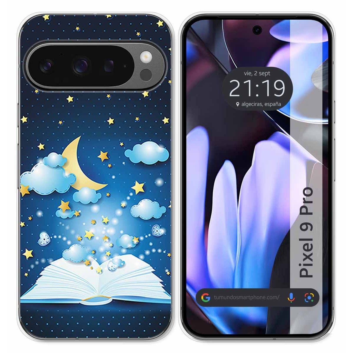 Funda Silicona para Google Pixel 9 Pro 5G diseño Libro Cuentos Dibujos