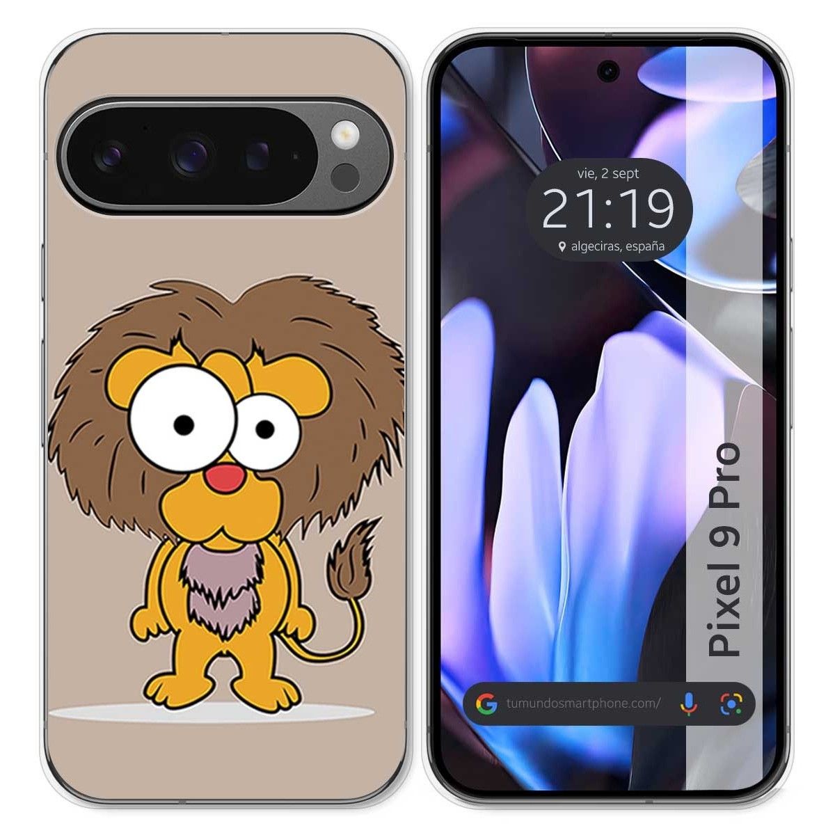 Funda Silicona para Google Pixel 9 Pro 5G diseño Leon Dibujos