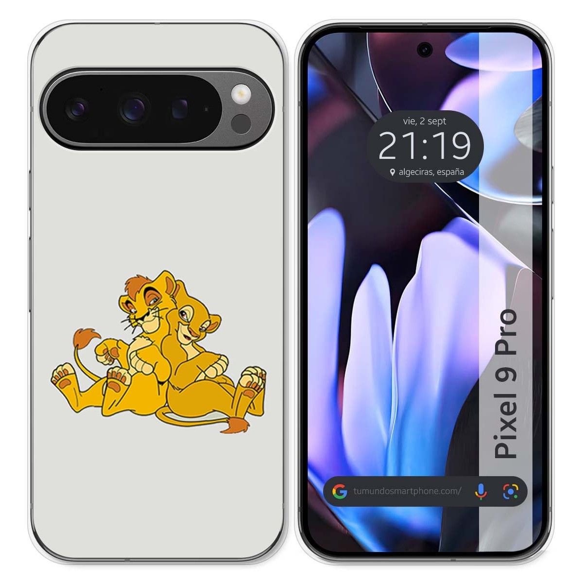 Funda Silicona para Google Pixel 9 Pro 5G diseño Leones Dibujos