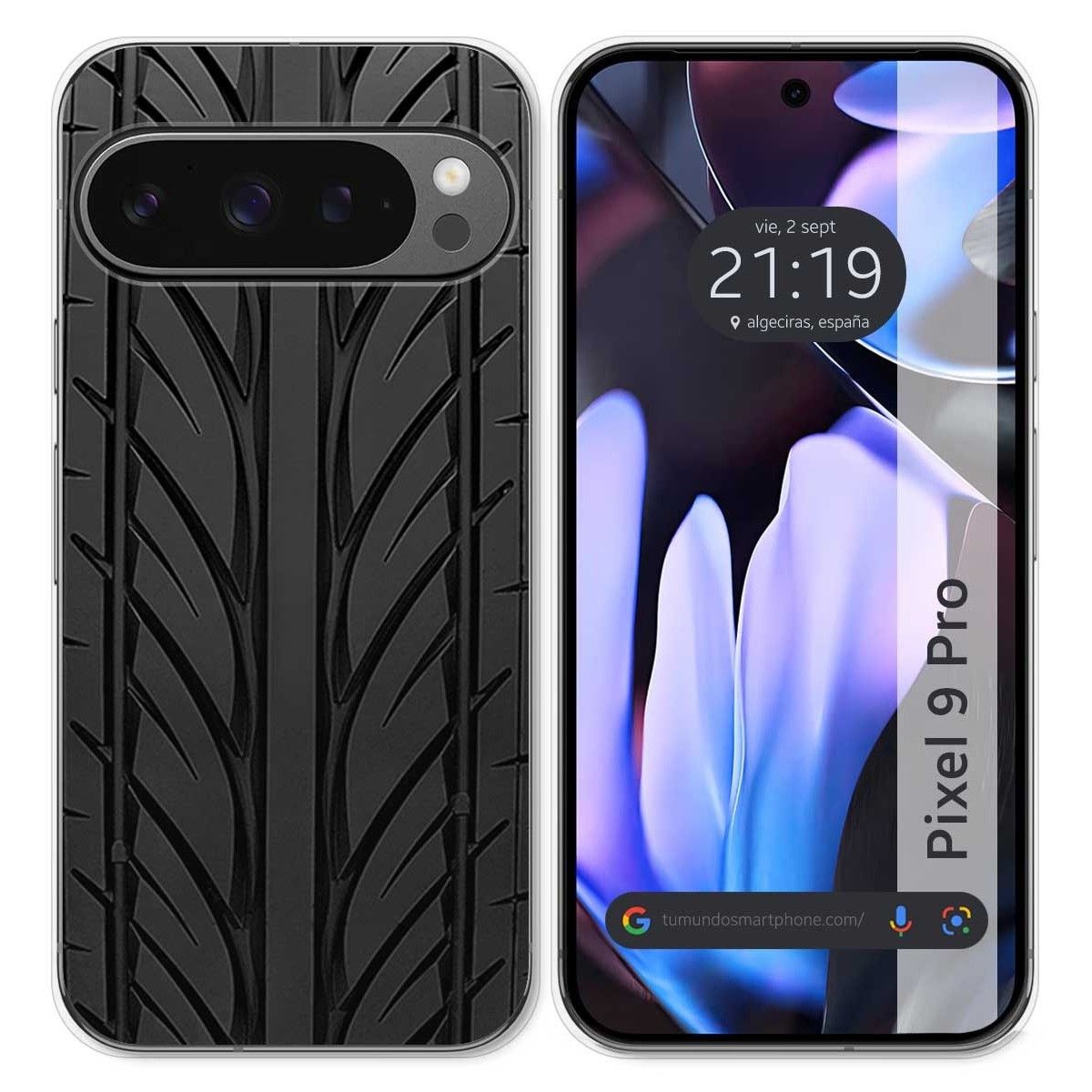 Funda Silicona para Google Pixel 9 Pro 5G diseño Neumatico Dibujos