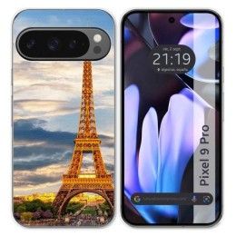 Funda Silicona para Google Pixel 9 Pro 5G diseño Paris Dibujos