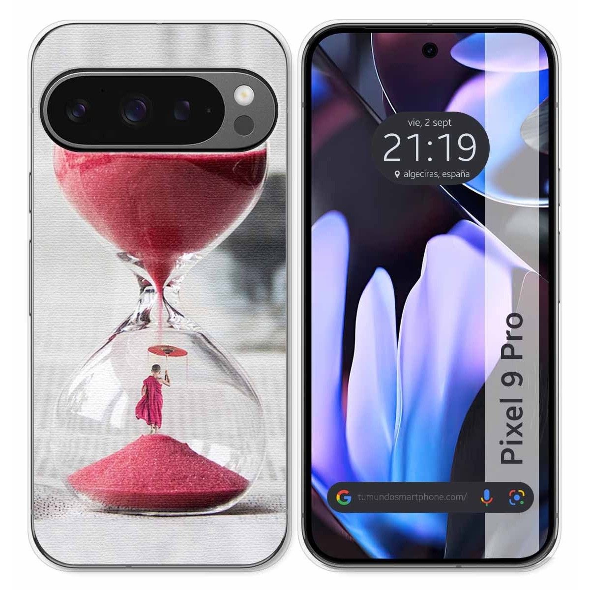 Funda Silicona para Google Pixel 9 Pro 5G diseño Reloj Dibujos