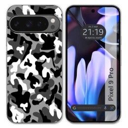 Funda Silicona para Google Pixel 9 Pro 5G diseño Snow Camuflaje Dibujos