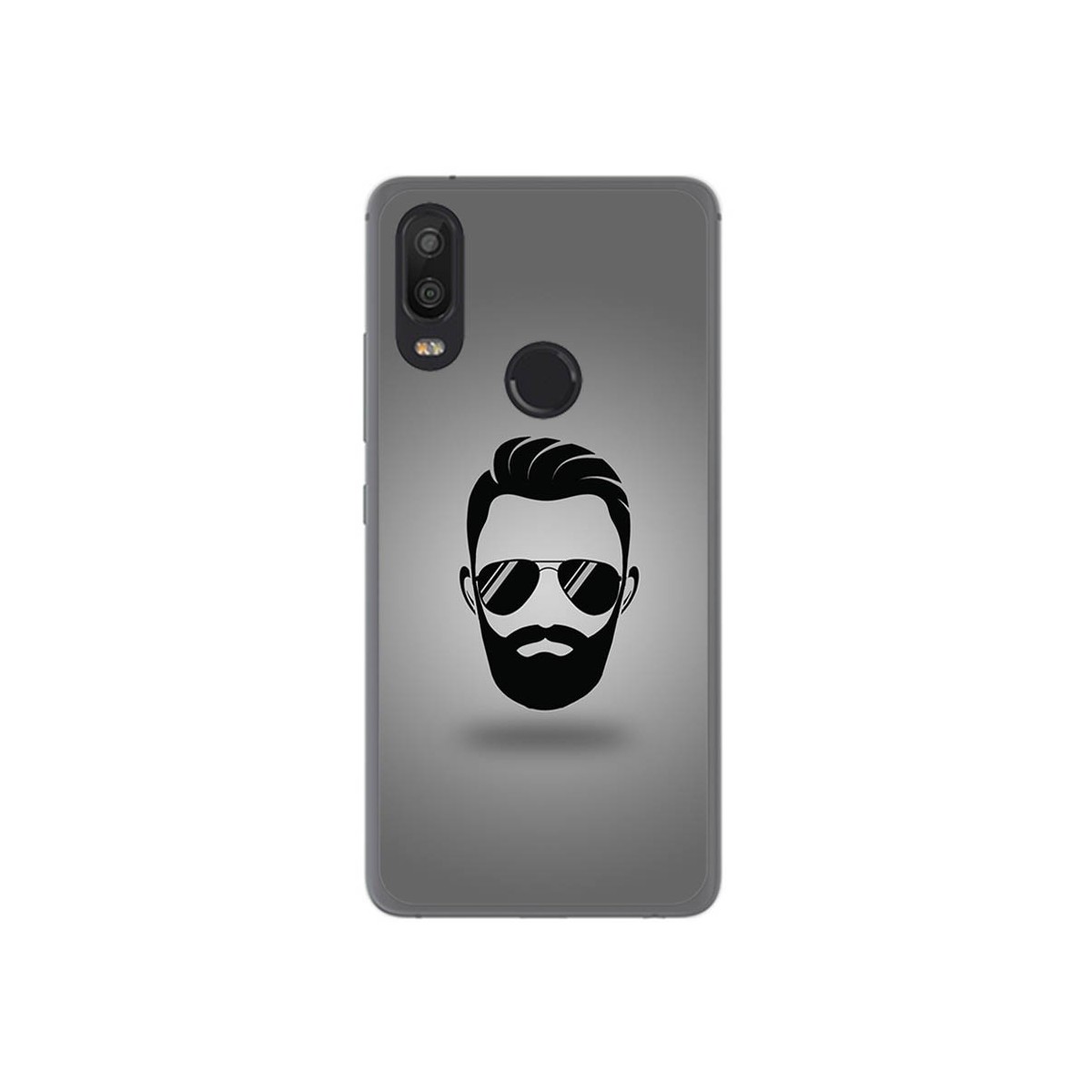 Funda Gel Tpu para Bq Aquaris X2 / X2 Pro Diseño Barba Dibujos
