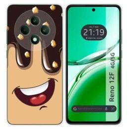 Funda Silicona para Oppo Reno 12F 4G / 12 F 5G diseño Helado Chocolate Dibujos