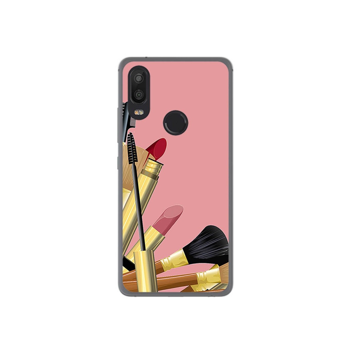 Funda Gel Tpu para Bq Aquaris X2 / X2 Pro Diseño Brochas Dibujos