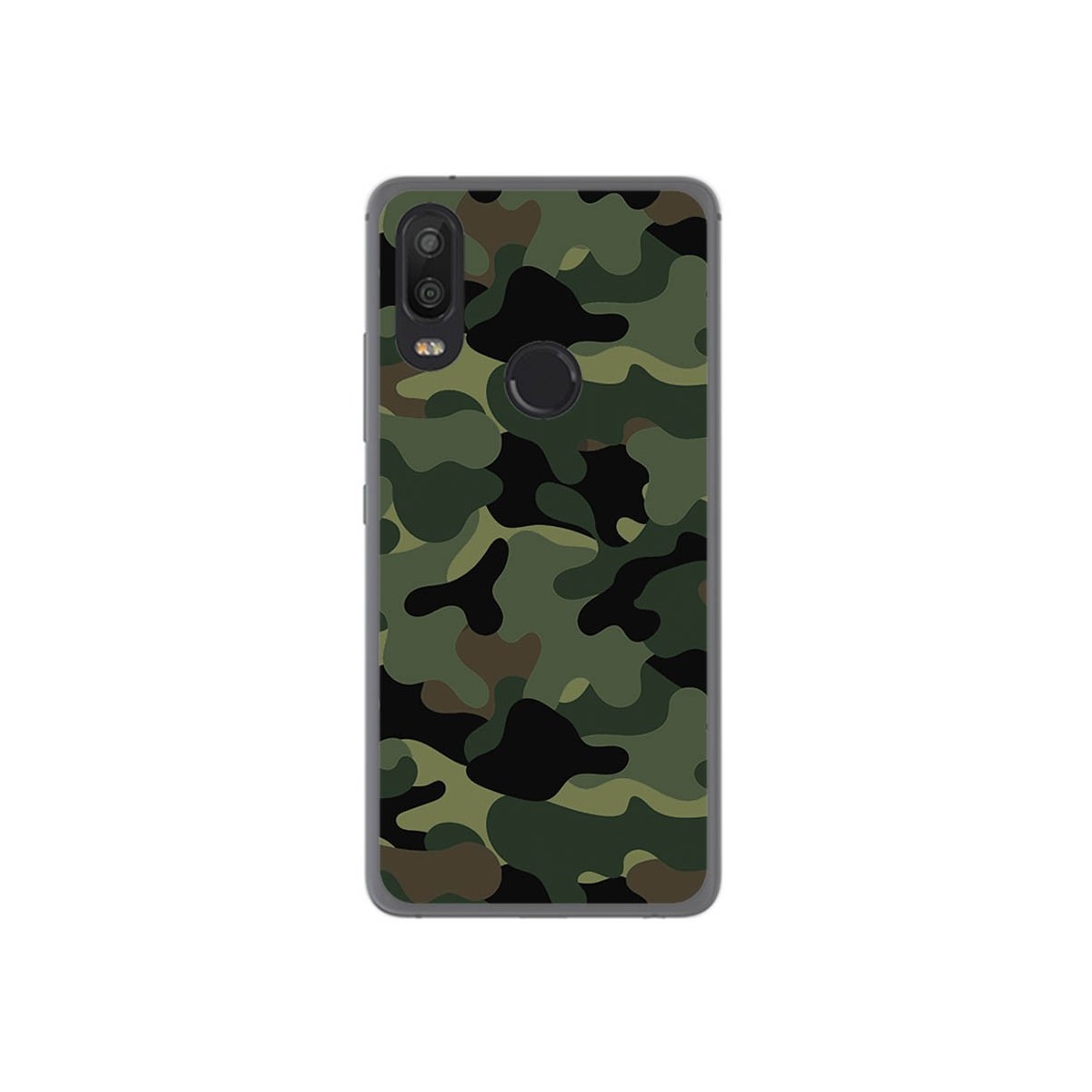 Funda Gel Tpu para Bq Aquaris X2 / X2 Pro Diseño Camuflaje Dibujos