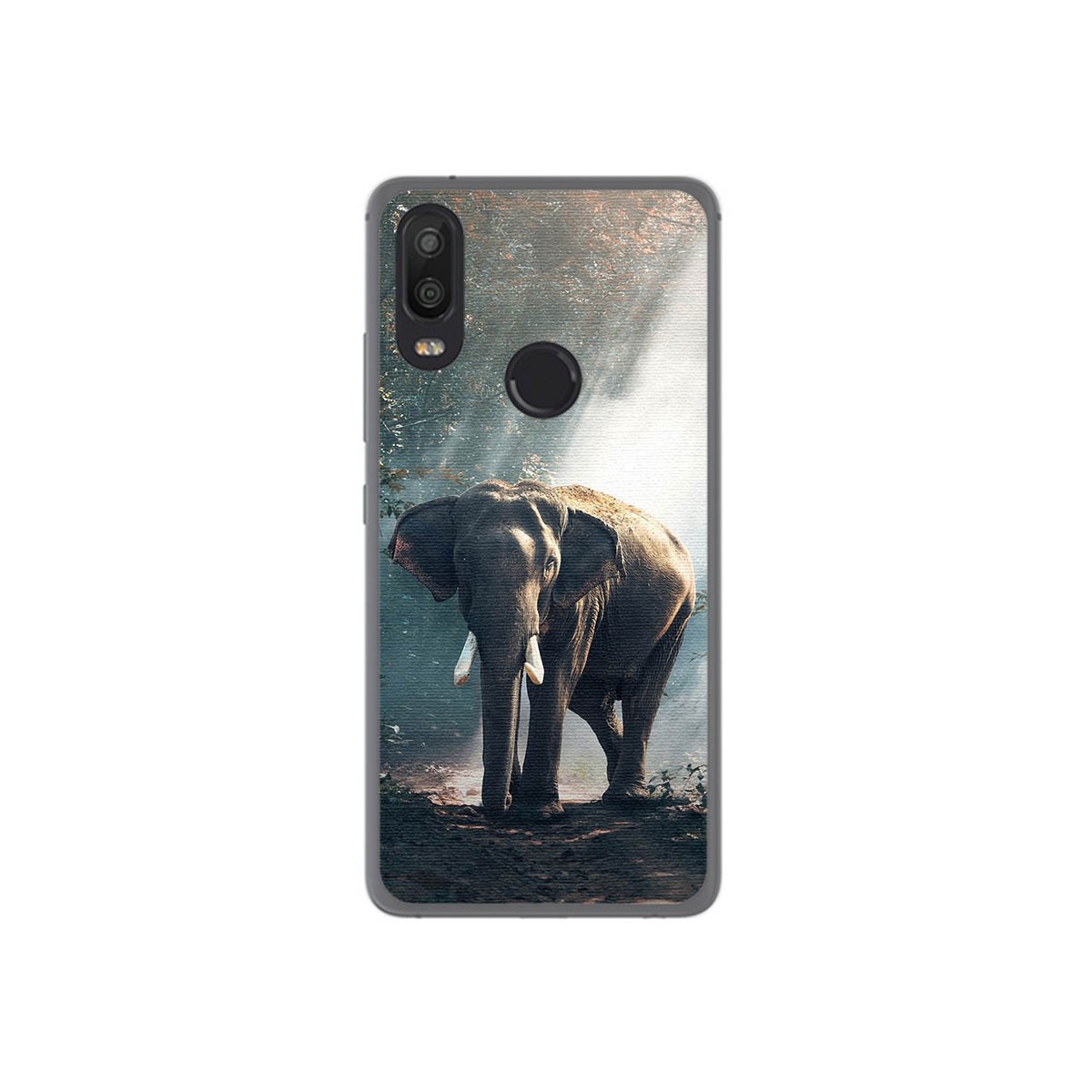 Funda Gel Tpu para Bq Aquaris X2 / X2 Pro Diseño Elefante Dibujos