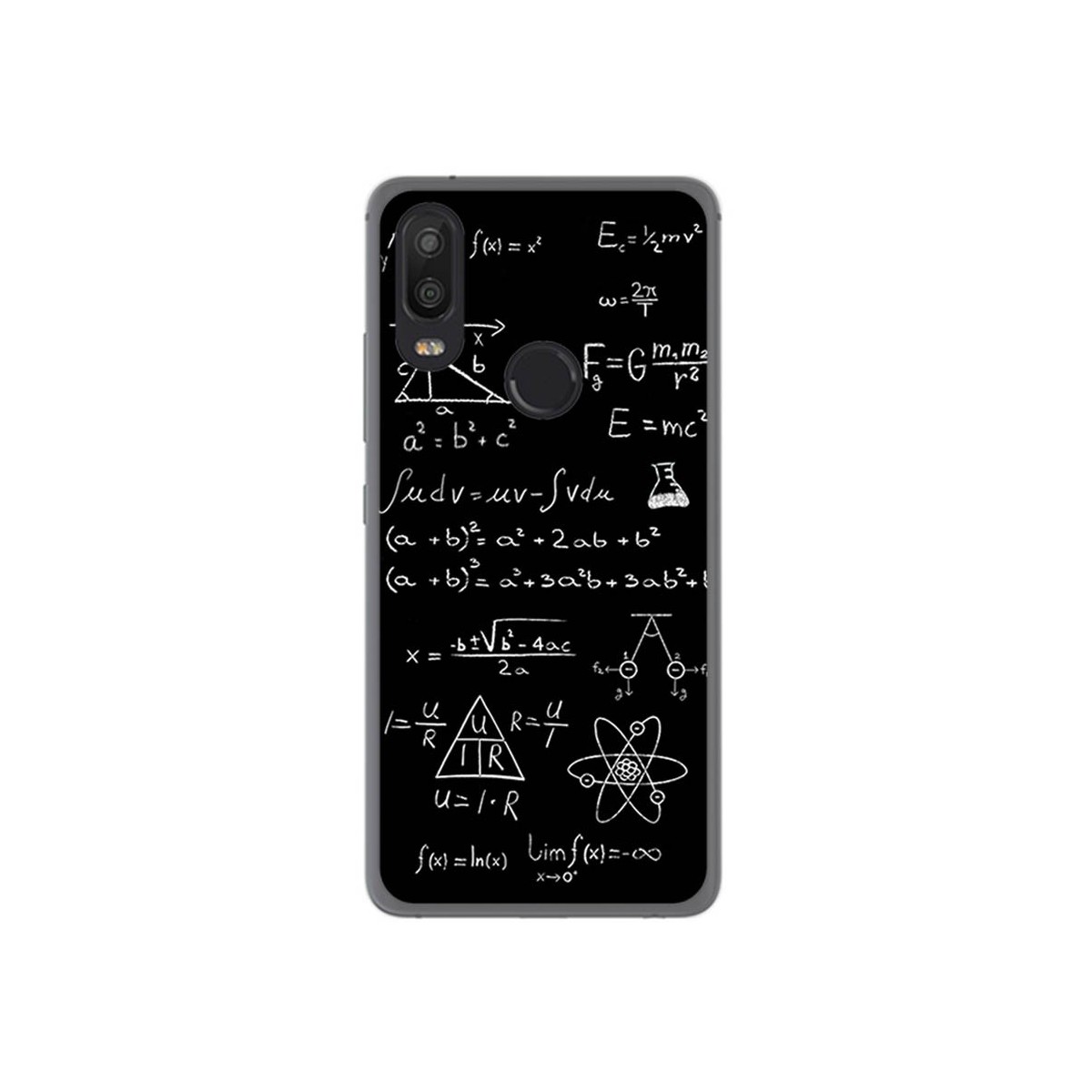 Funda Gel Tpu para Bq Aquaris X2 / X2 Pro Diseño Formulas Dibujos