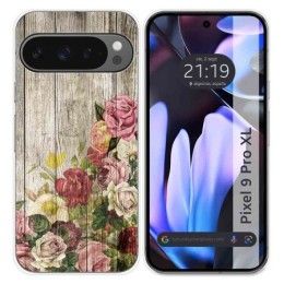 Funda Silicona para Google Pixel 9 Pro XL 5G diseño Madera 08 Dibujos