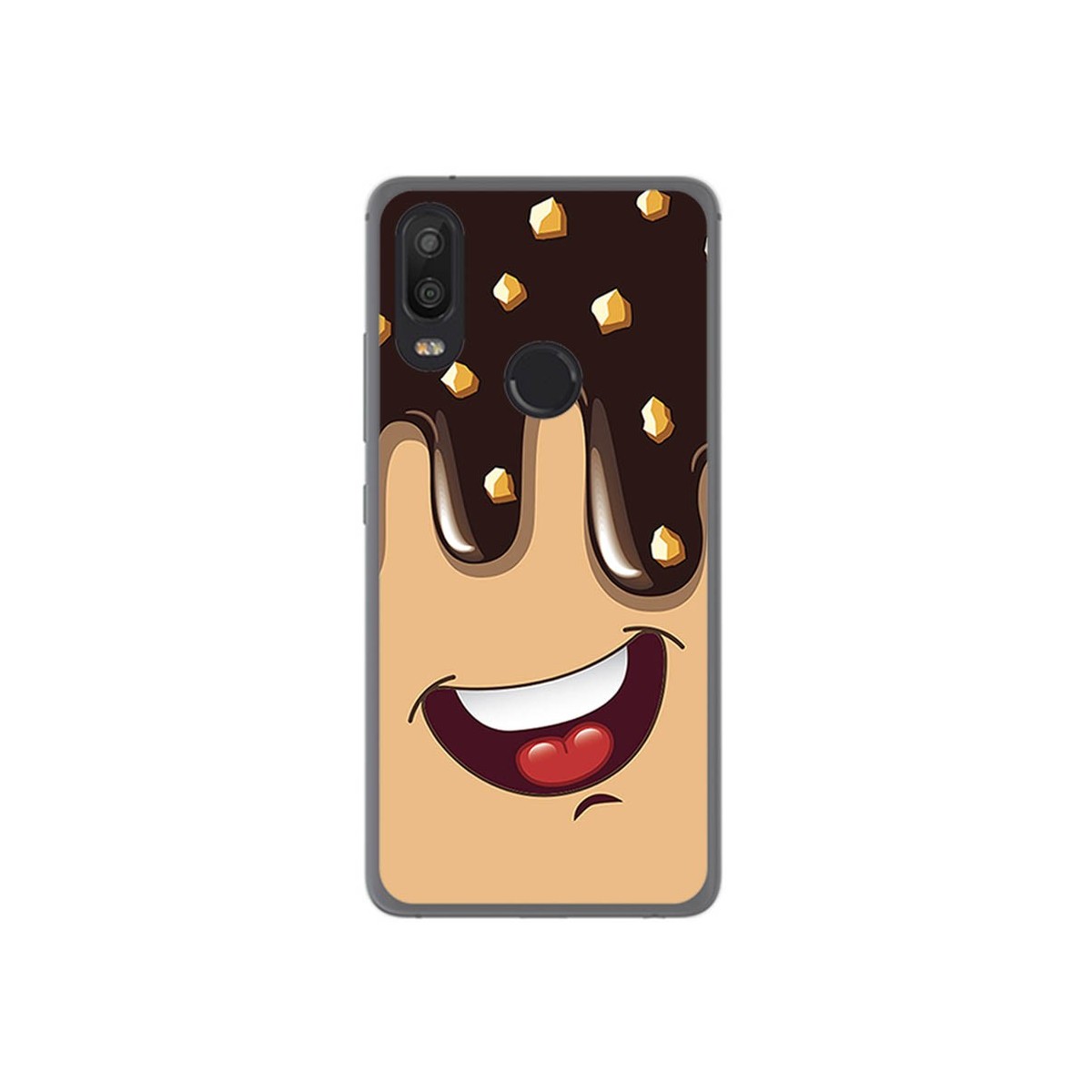 Funda Gel Tpu para Bq Aquaris X2 / X2 Pro Diseño Helado Chocolate Dibujos