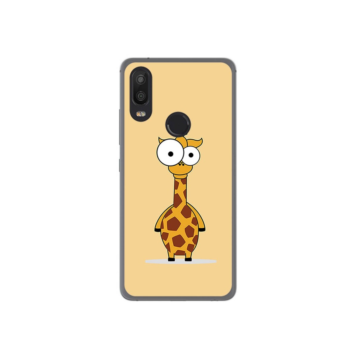 Funda Gel Tpu para Bq Aquaris X2 / X2 Pro Diseño Jirafa Dibujos