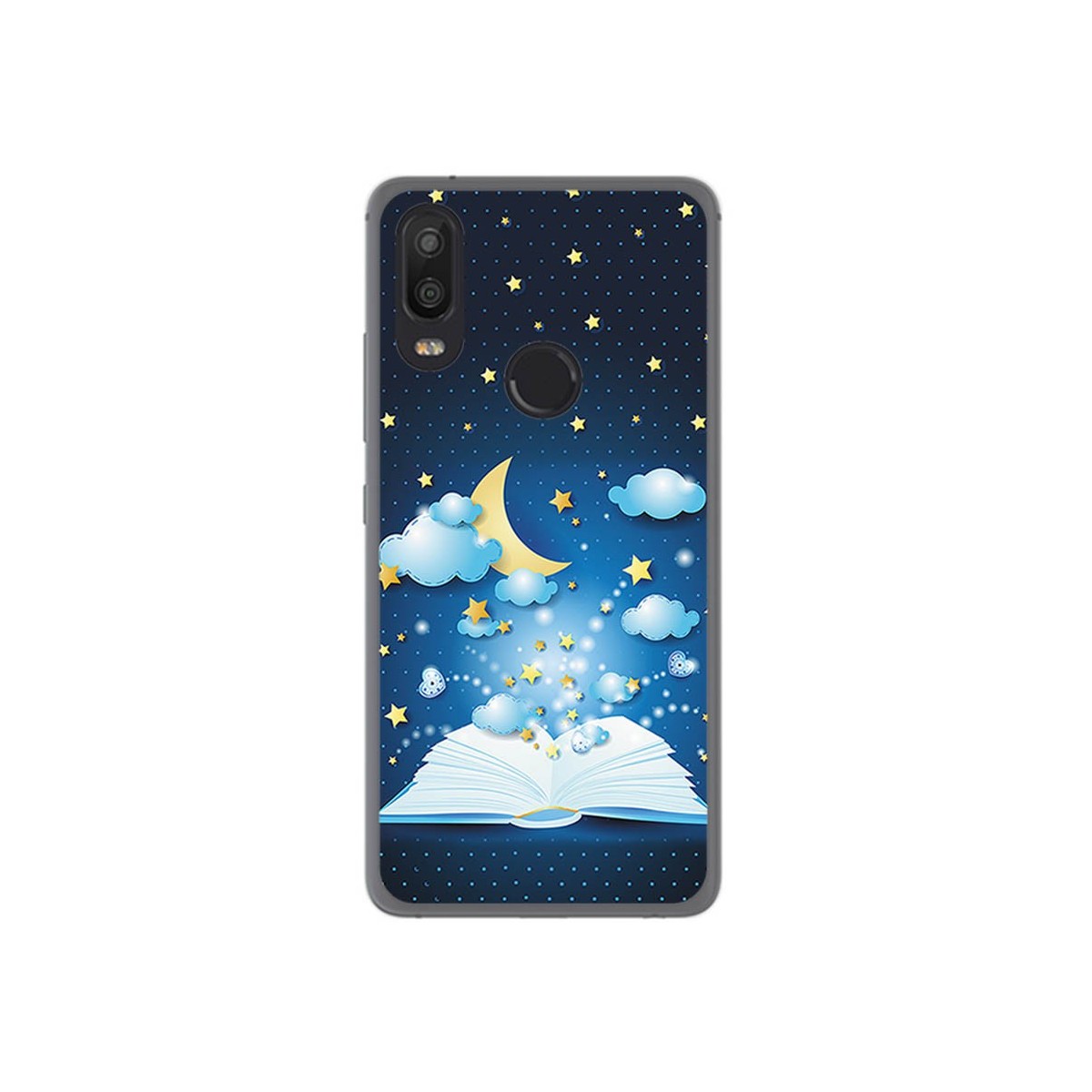 Funda Gel Tpu para Bq Aquaris X2 / X2 Pro Diseño Libro Cuentos Dibujos