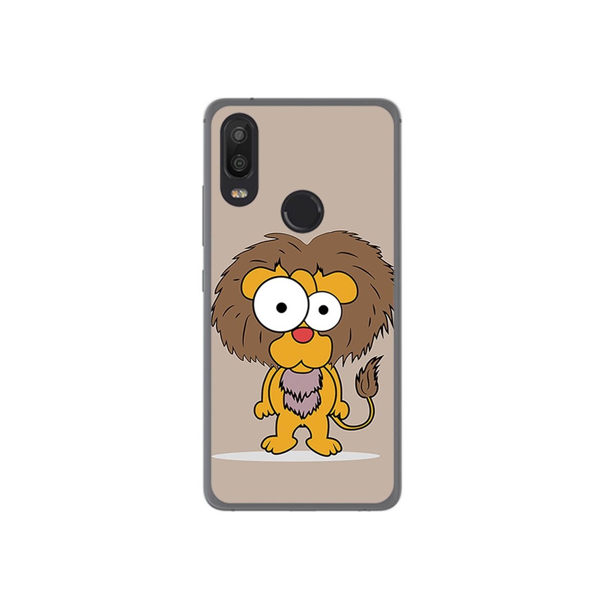 Funda Gel Tpu para Bq Aquaris X2 / X2 Pro Diseño Leon Dibujos