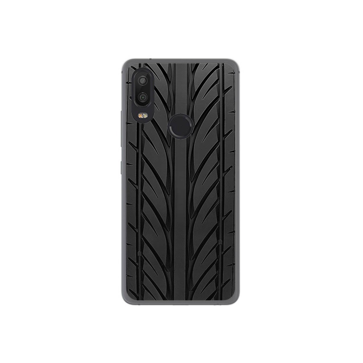 Funda Gel Tpu para Bq Aquaris X2 / X2 Pro Diseño Neumatico Dibujos