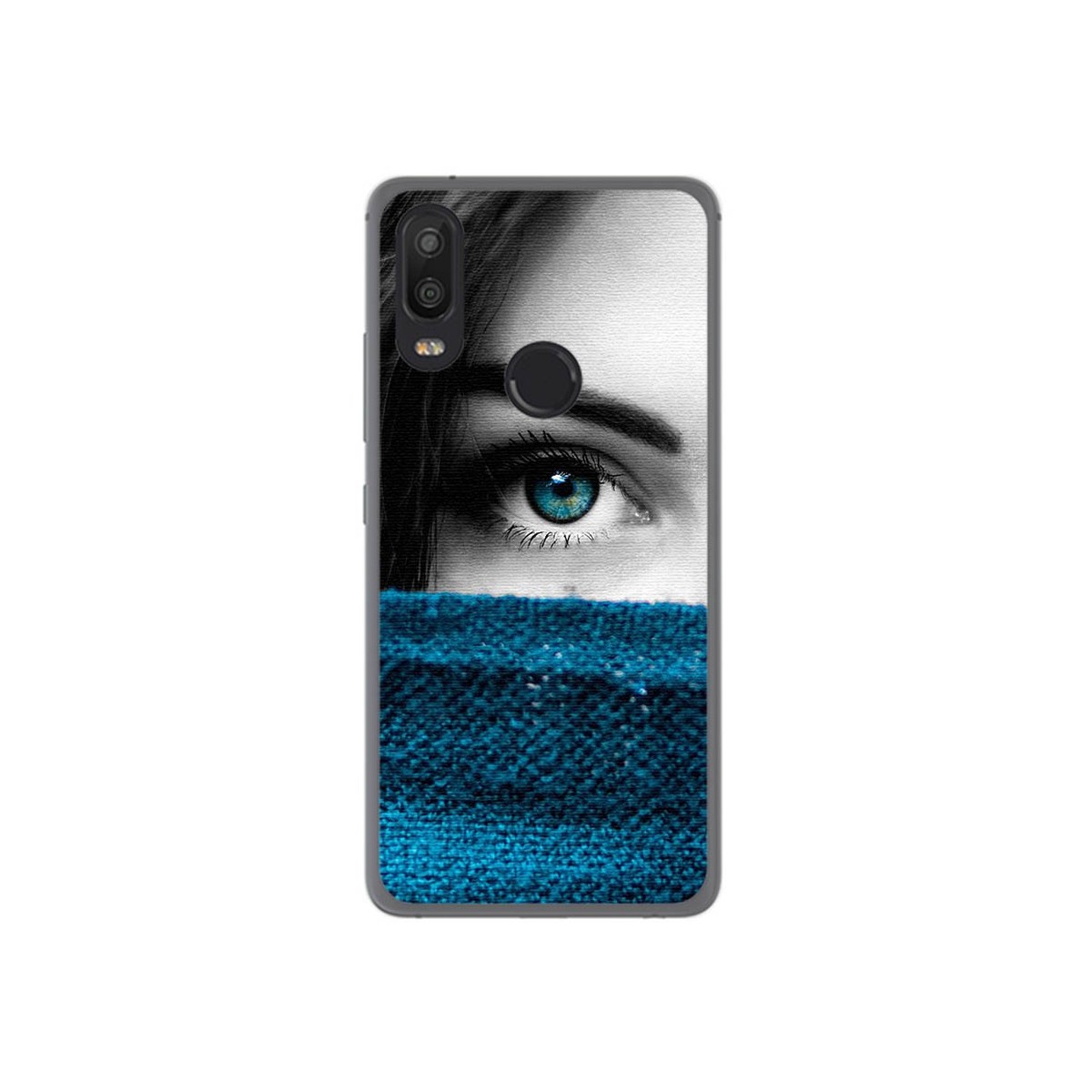 Funda Gel Tpu para Bq Aquaris X2 / X2 Pro Diseño Ojo Dibujos