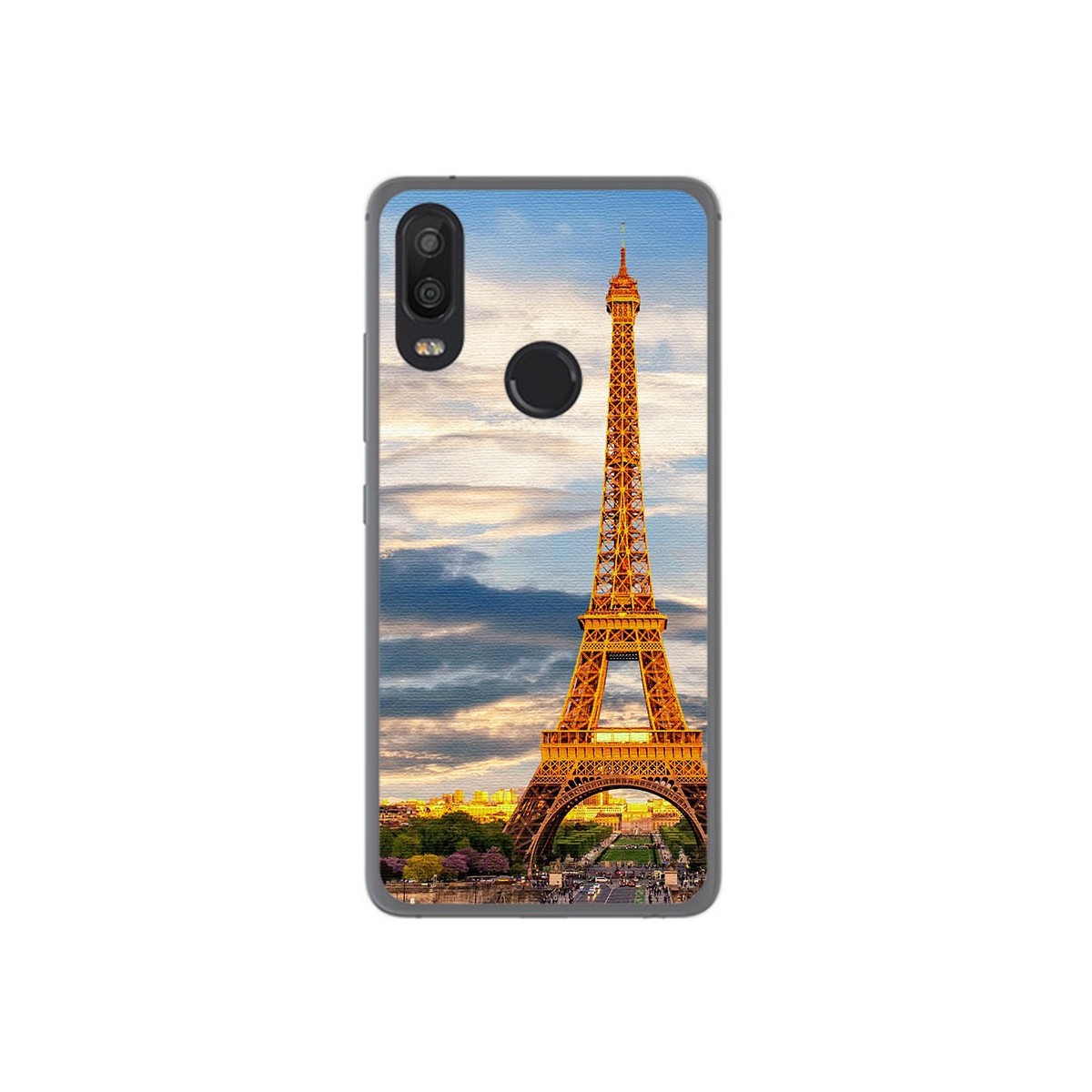 Funda Gel Tpu para Bq Aquaris X2 / X2 Pro Diseño Paris Dibujos