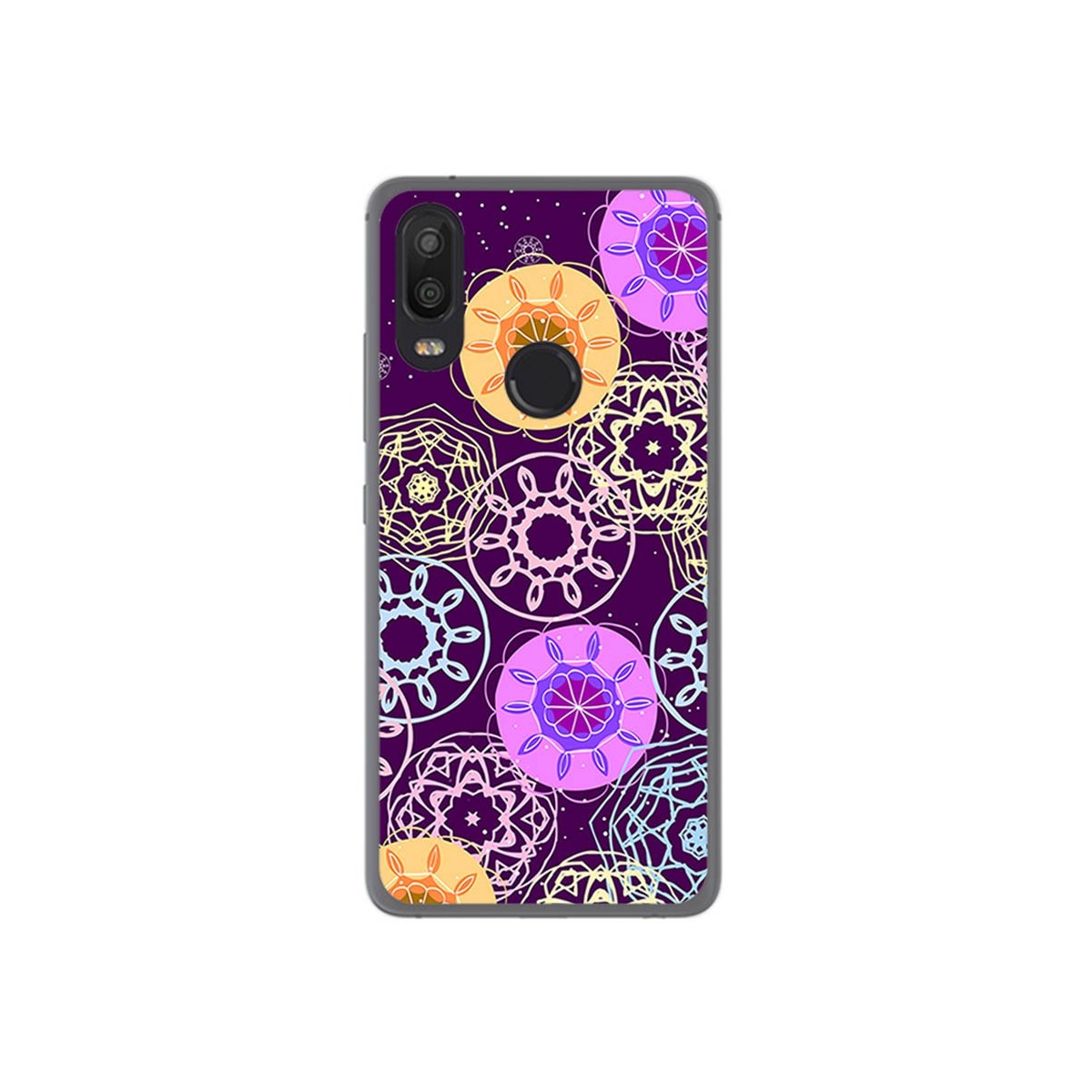 Funda Gel Tpu para Bq Aquaris X2 / X2 Pro Diseño Radial Dibujos