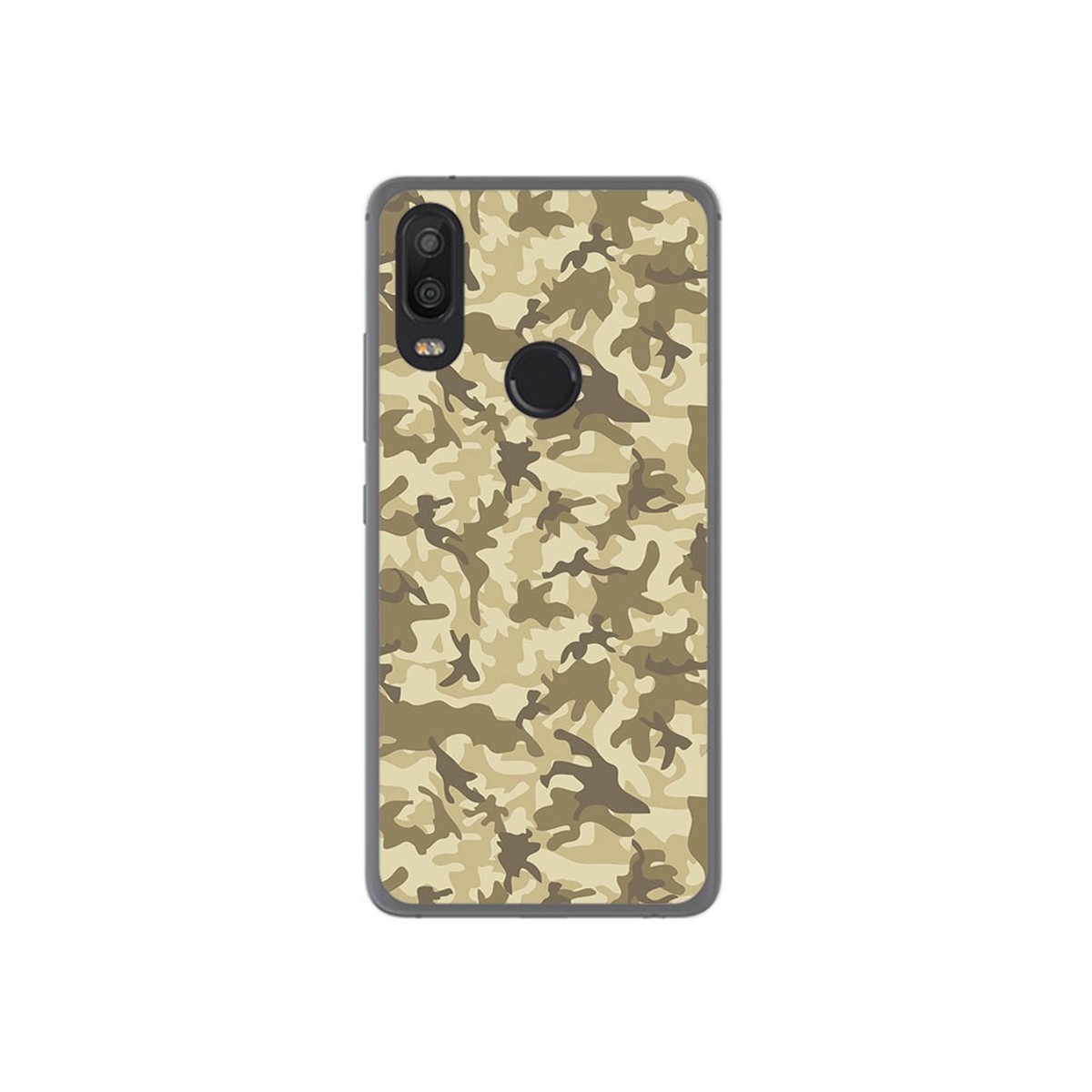 Funda Gel Tpu para Bq Aquaris X2 / X2 Pro Diseño Sand Camuflaje Dibujos