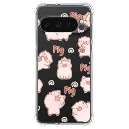 Funda Silicona Antigolpes para Google Pixel 9 Pro 5G diseño Cerdos Dibujos