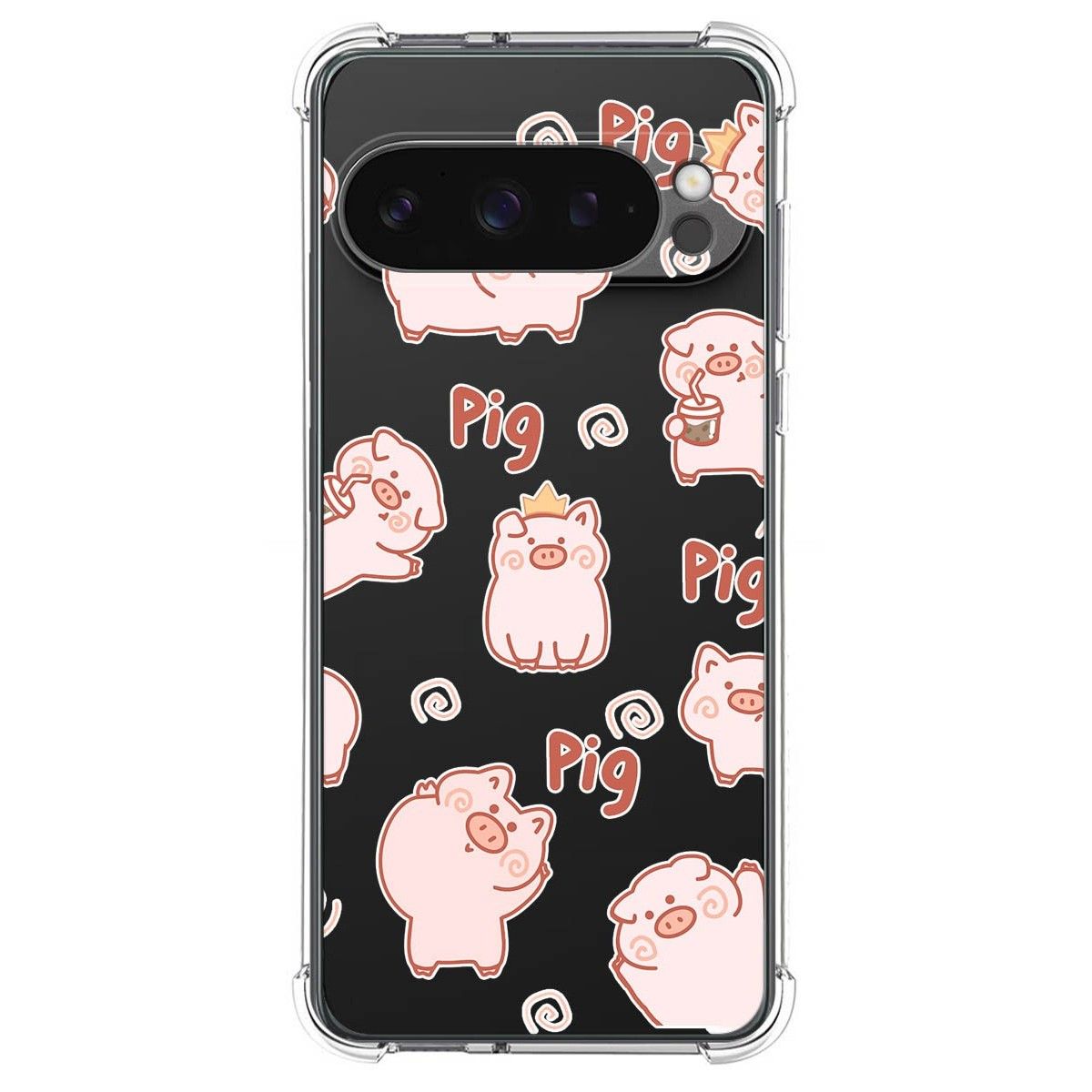 Funda Silicona Antigolpes para Google Pixel 9 Pro 5G diseño Cerdos Dibujos