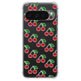 Funda Silicona Antigolpes para Google Pixel 9 Pro 5G diseño Cerezas Dibujos