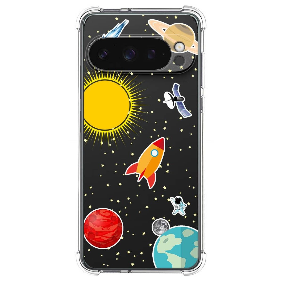 Funda Silicona Antigolpes para Google Pixel 9 Pro 5G diseño Espacio Dibujos