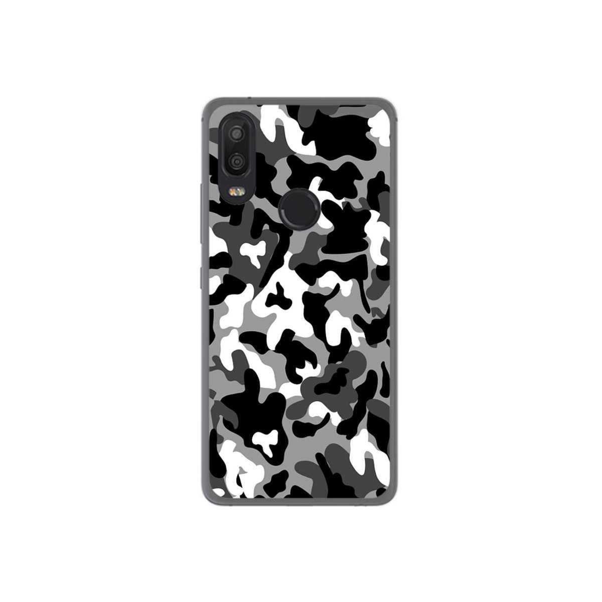 Funda Gel Tpu para Bq Aquaris X2 / X2 Pro Diseño Snow Camuflaje Dibujos