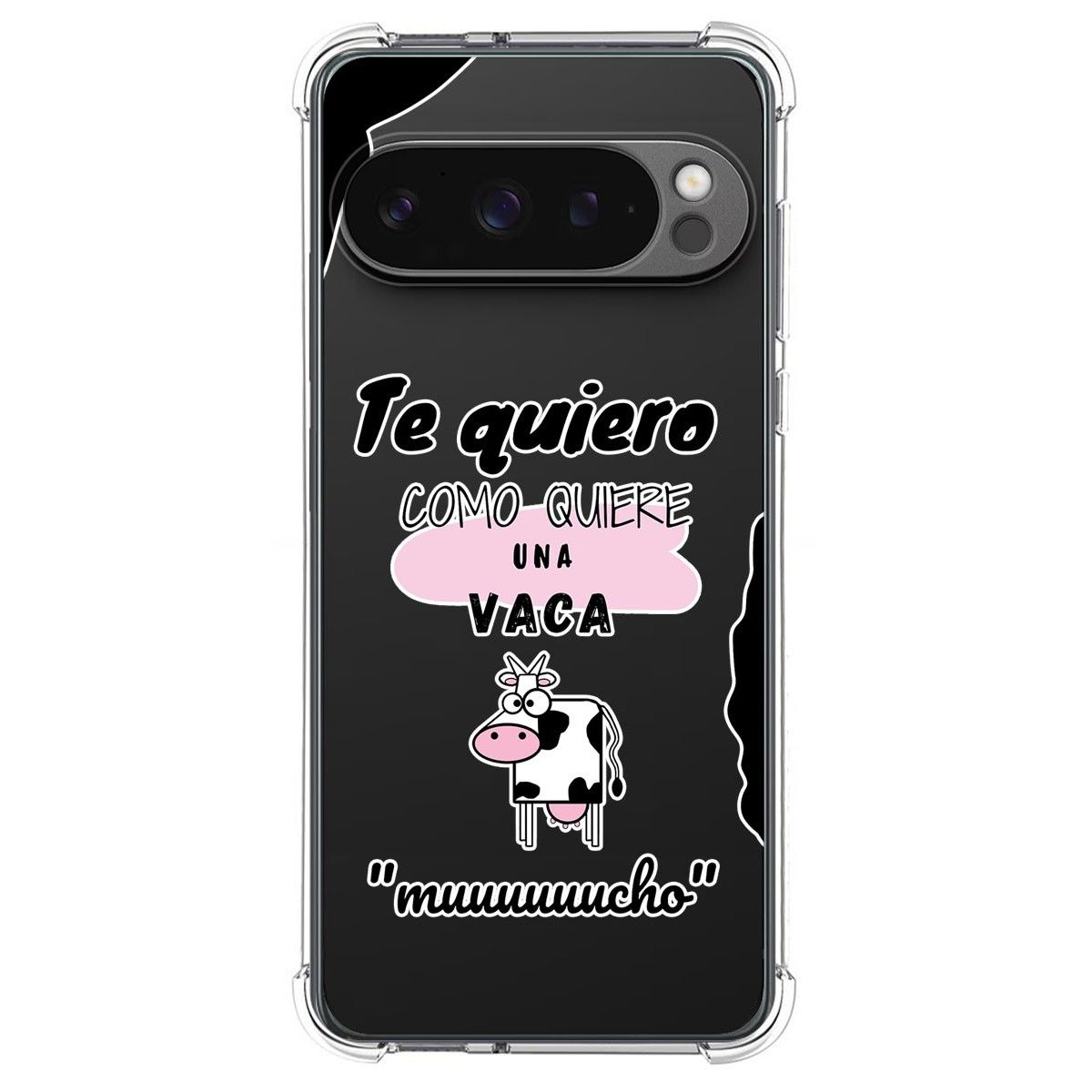 Funda Silicona Antigolpes para Google Pixel 9 Pro 5G diseño Vaca Dibujos