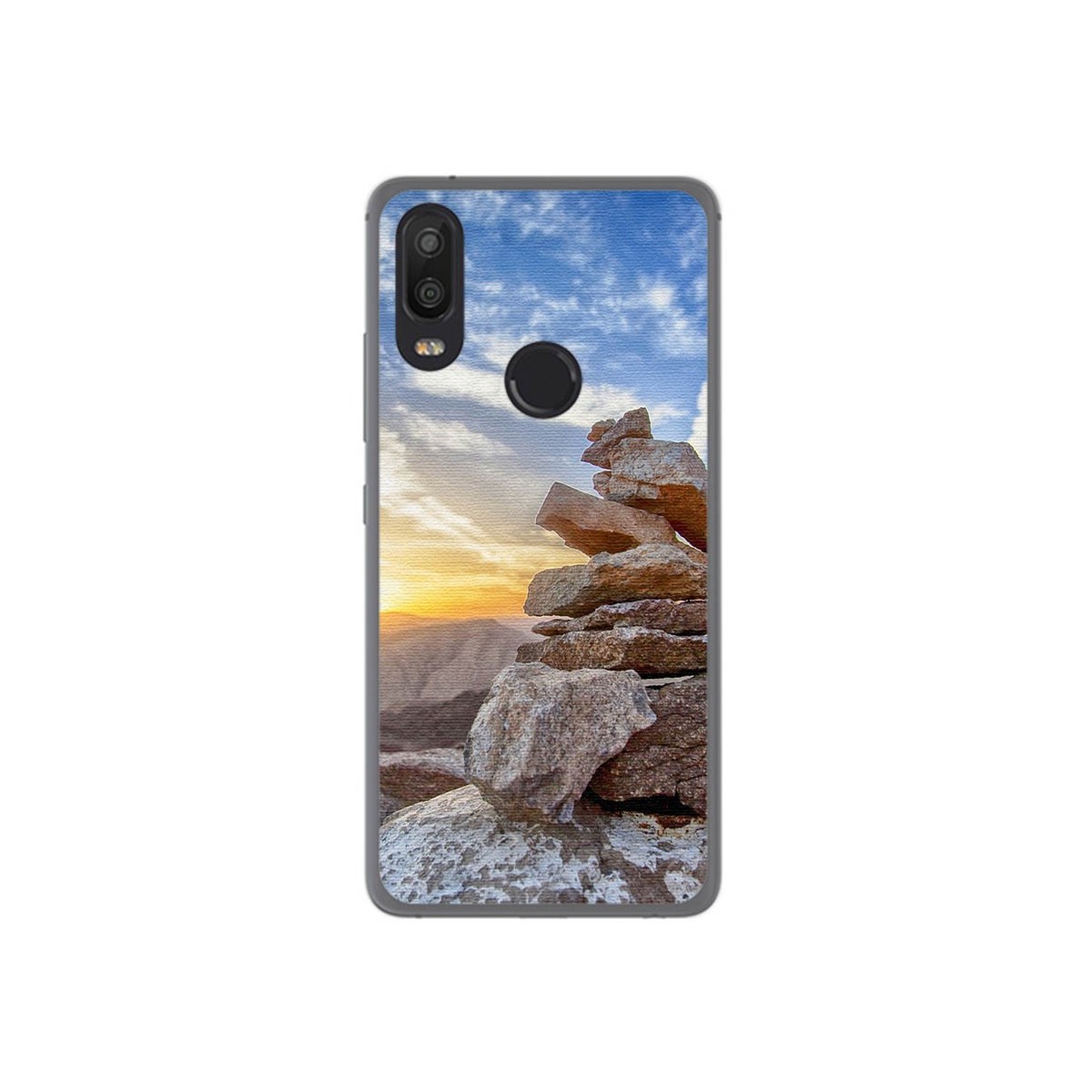 Funda Gel Tpu para Bq Aquaris X2 / X2 Pro Diseño Sunset Dibujos