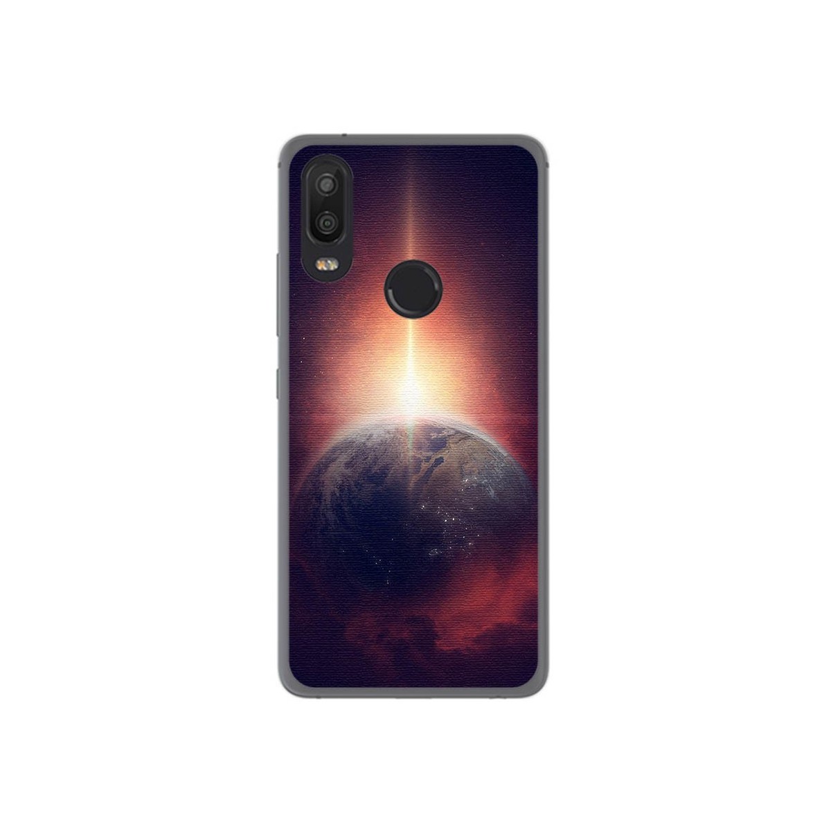 Funda Gel Tpu para Bq Aquaris X2 / X2 Pro Diseño Tierra Dibujos