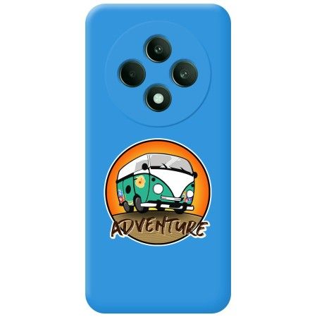 Funda Silicona Líquida Azul para Oppo Reno 12F 4G / 12 F 5G diseño Adventure Dibujos