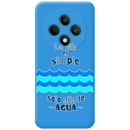 Funda Silicona Líquida Azul para Oppo Reno 12F 4G / 12 F 5G diseño Agua Dibujos