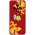 Funda Silicona Líquida Roja para Oppo Reno 12F 4G / 12 F 5G diseño Abeja Dibujos