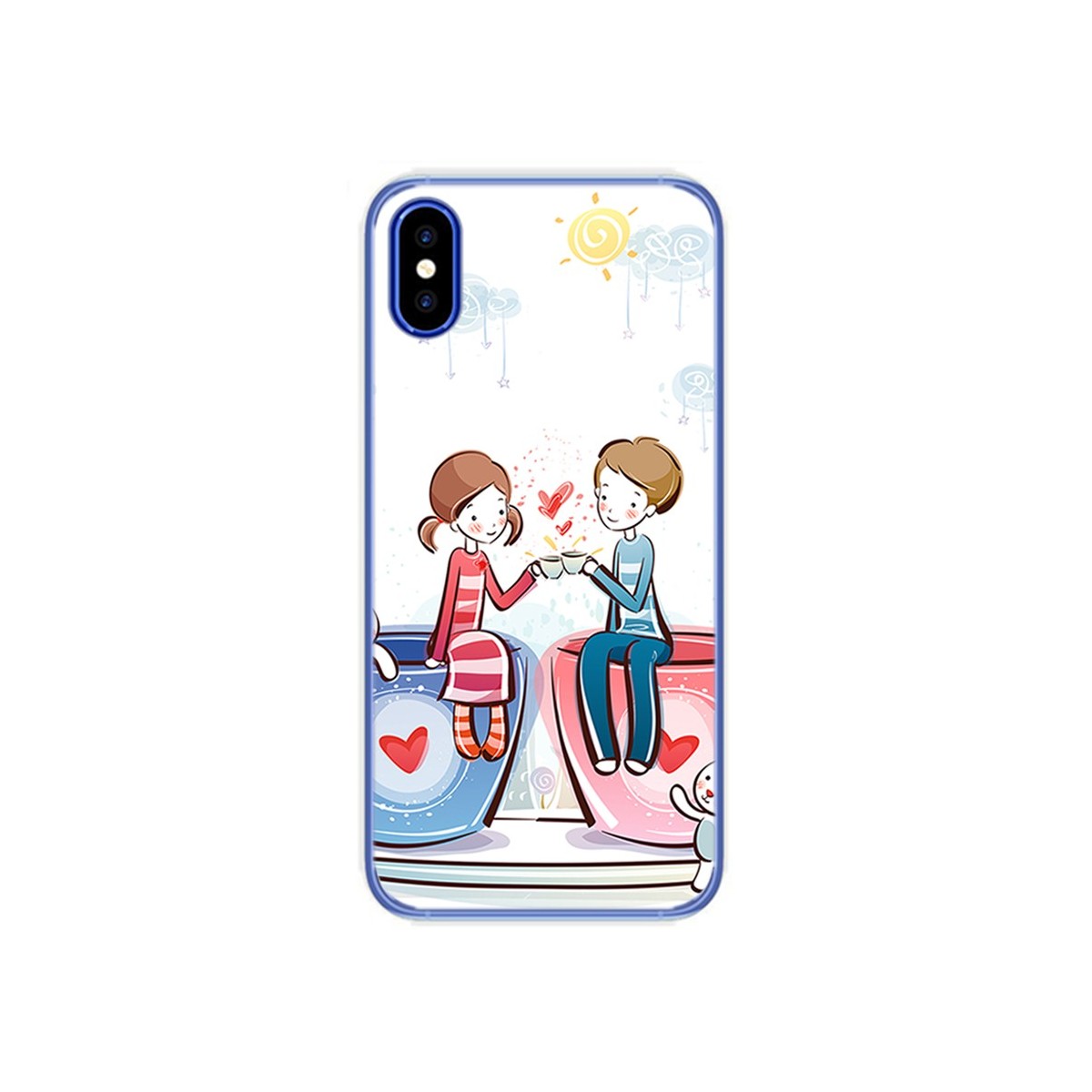 Funda Gel Tpu para Doogee X55 Diseño Cafe Dibujos