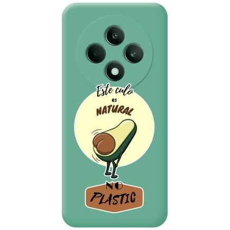 Funda Silicona Líquida Verde para Oppo Reno 12F 4G / 12 F 5G diseño Culo Natural Dibujos