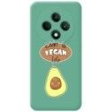 Funda Silicona Líquida Verde para Oppo Reno 12F 4G / 12 F 5G diseño Vegan Life Dibujos