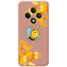 Funda Silicona Líquida Rosa para Oppo Reno 12FS 4G / 12 FS 5G diseño Abeja Dibujos