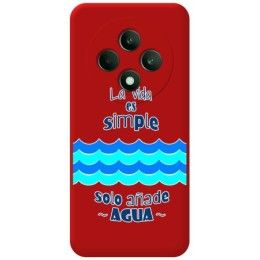 Funda Silicona Líquida Roja para Oppo Reno 12FS 4G / 12 FS 5G diseño Agua Dibujos