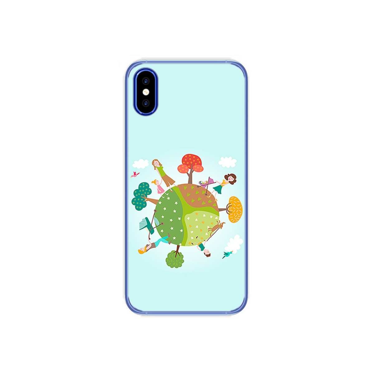 Funda Gel Tpu para Doogee X55 Diseño Familia Dibujos